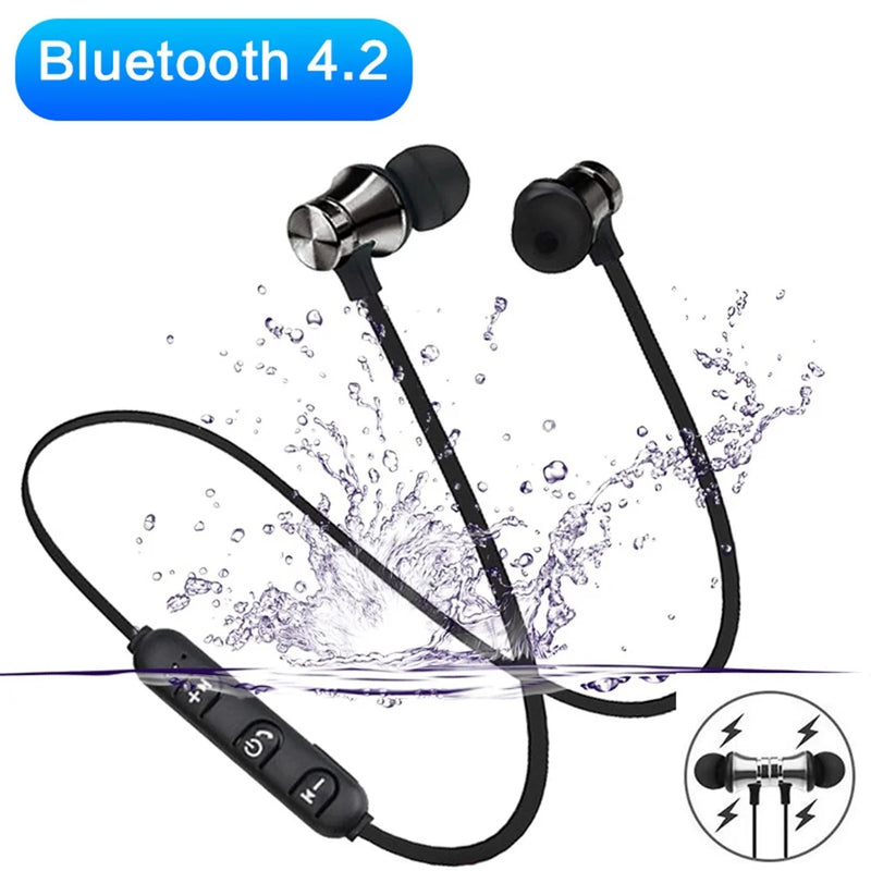 Xt11 adsorção magnética sem fio bluetooth 4.2 fone de ouvido intra-auricular esportes fone de ouvido estéreo fone de ouvido para telefone