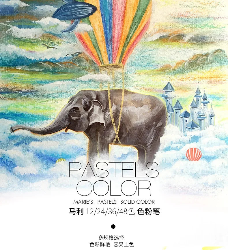 12/24/36/48 cores/conjunto arte desenho giz lápis pintura pastel vara macio seco pastel cor lápis para estudantes materiais de arte