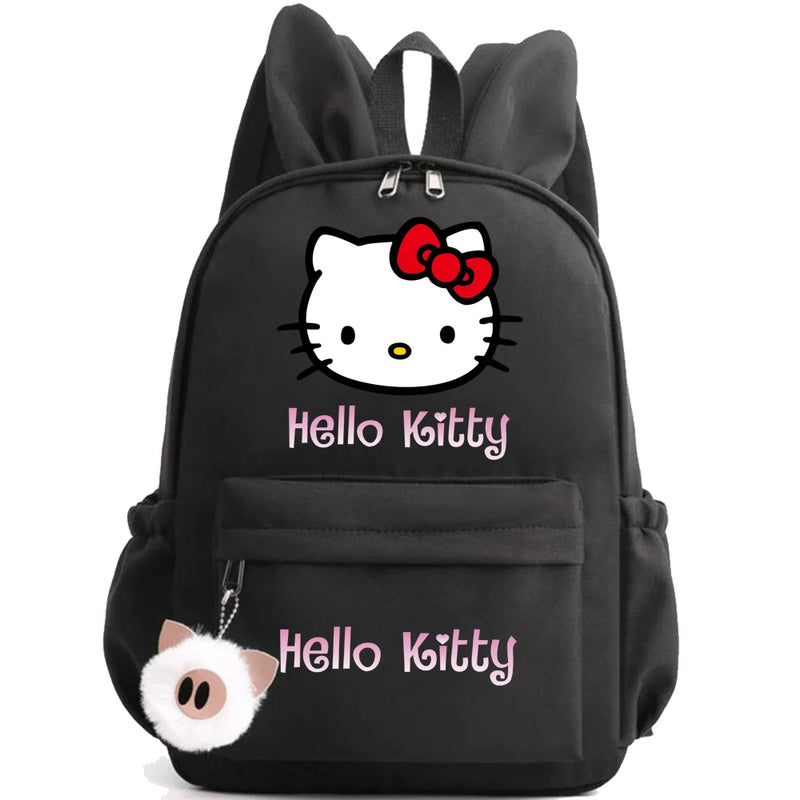 Sanrio Hello Kitty Estudante mochila bonito orelhas de coelho meninas menino dos desenhos animados crianças mochila leve feminino sacos à prova dwaterproof água presente