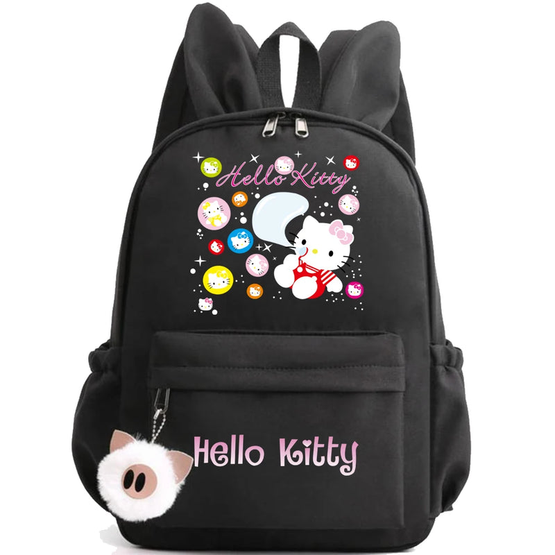 Sanrio Hello Kitty Estudante mochila bonito orelhas de coelho meninas menino dos desenhos animados crianças mochila leve feminino sacos à prova dwaterproof água presente