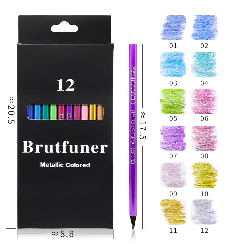 Brutfuner lápis de aquarela profissional, 48/72/120/150/160/180 cores, óleo, madeira, aquarela macia, para escola, desenho, esboço, materiais de arte