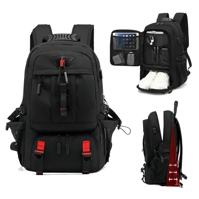 15.6/17.3 "mochila de viagem masculina mochila de negócios escola expansível saco usb grande capacidade portátil à prova dwaterproof água moda mochila