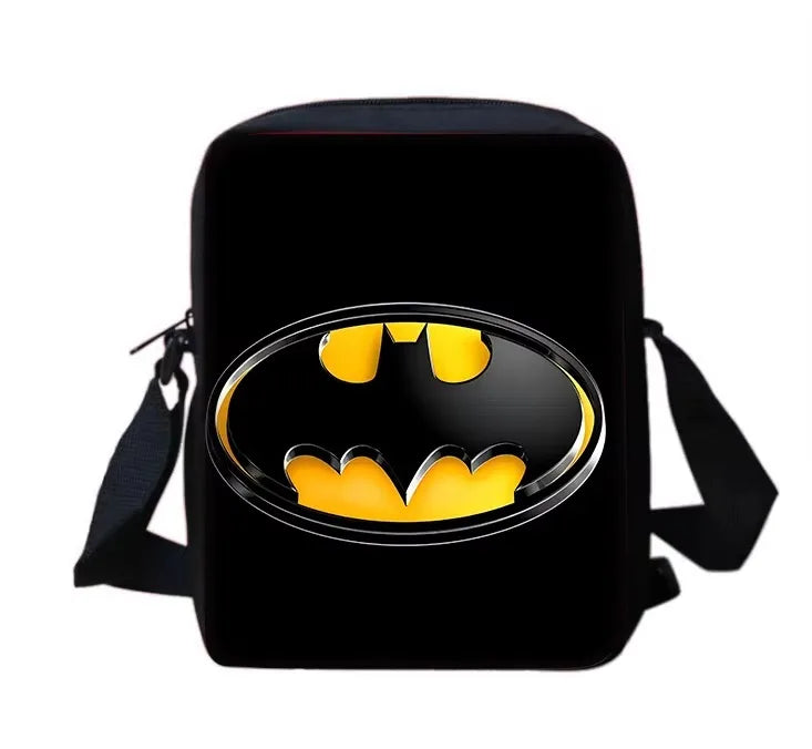 Super herói b-batmans logotipo mochila escolar infantil com bolsa de ombro sacos de lápis sacos de escola para meninos meninas melhor presente